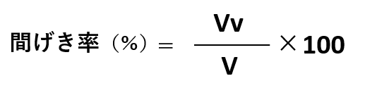 間隙率の計算式