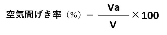 空気間隙率の計算式