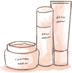 化粧品（スキンケア用品）イラスト