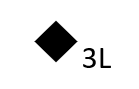 ワイド形スイッチ3W15A×1（3路）確認表示灯付＿電気設備図面記号