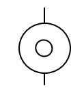 1端子形直列ユニット F形接栓＿電気設備図面記号