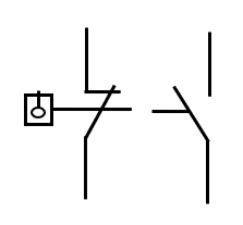 フロートスイッチ（c接点）＿電気図面記号