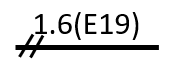 EM-IE1.6×2本　ねじなし電線管（E19）＿電気設備図面記号