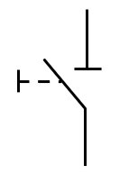 断路器（手動操作リンク機構付）＿電気図面記号