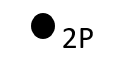 電気設備図面記号　タンブラスイッチ2P15A×1（連用大角形　2極）