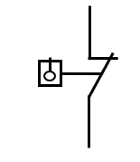 フロートスイッチ（b接点）＿電気図面記号