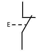 ボタンスイッチ（b接点）＿電気図面記号