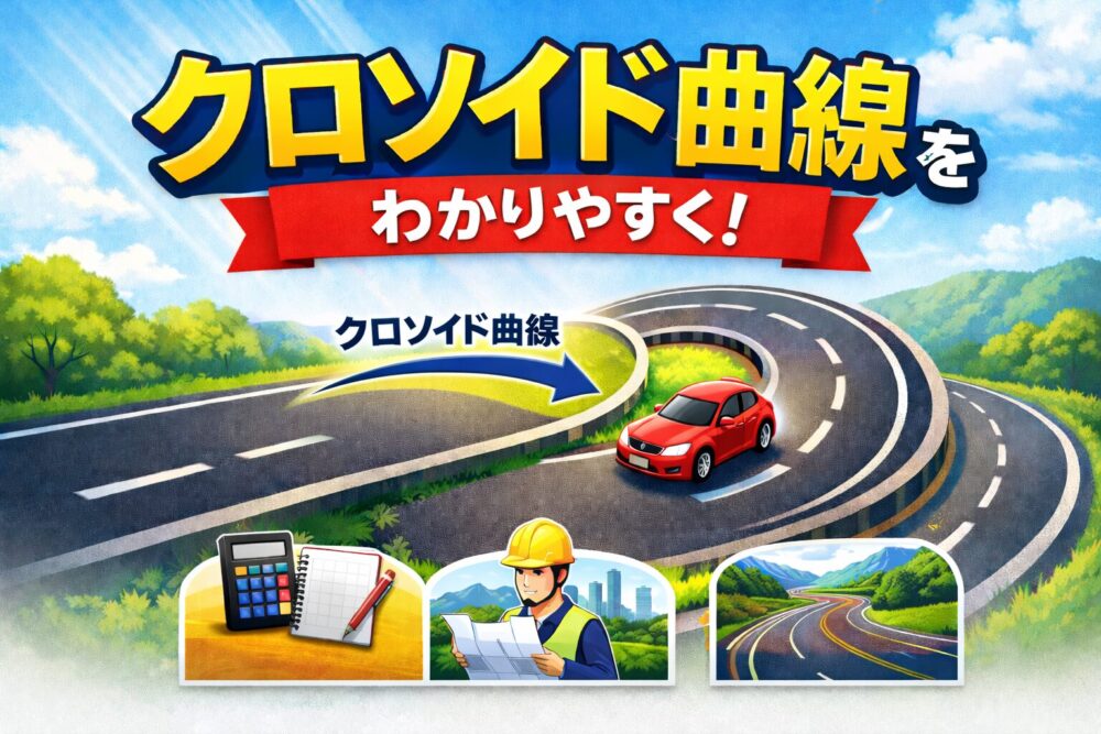 クロソイド曲線をわかりやすく解説！計算公式や土木道路