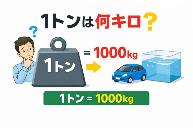 1トンは何キログラム?単位の違いと重さの換算を解説