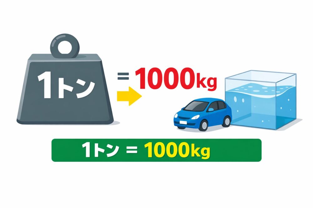 1トンは何キロ？1000キログラム