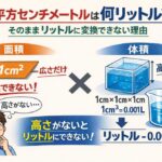 1平方センチメートルは何リットル