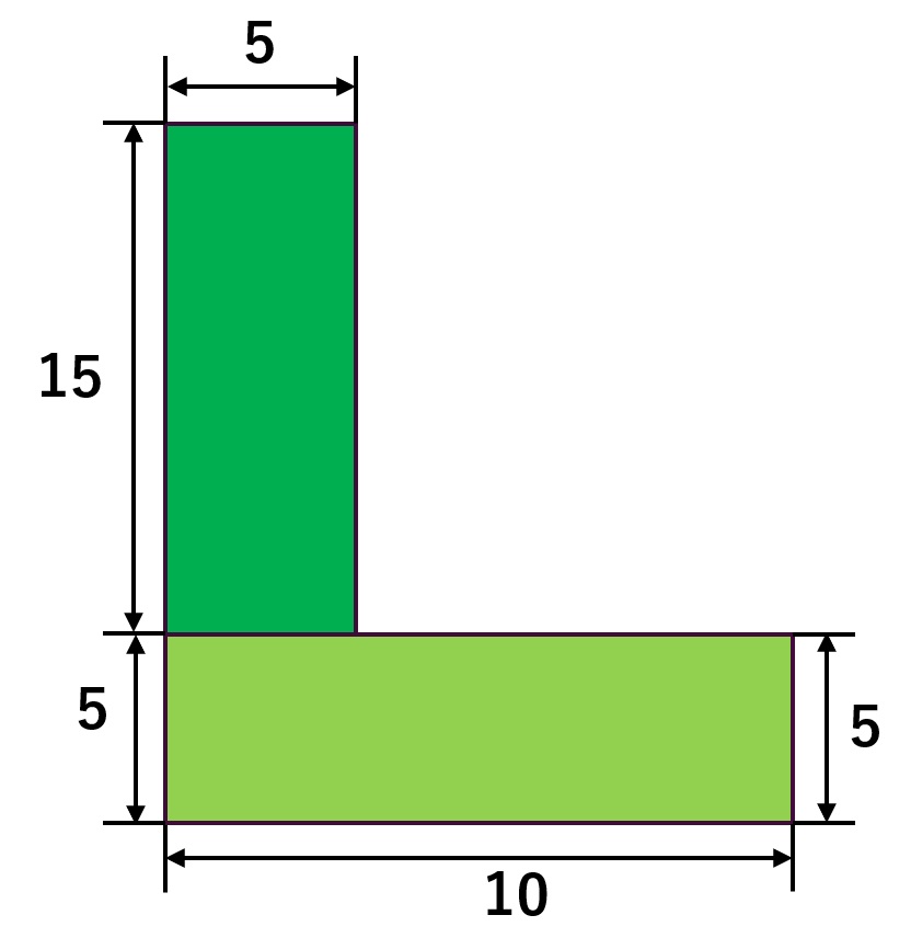 L型の図心の求め方