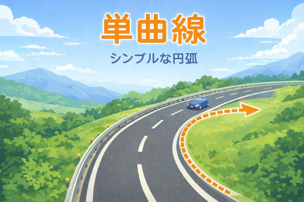 単曲線とは？計算式公式・交角や偏角の求め方