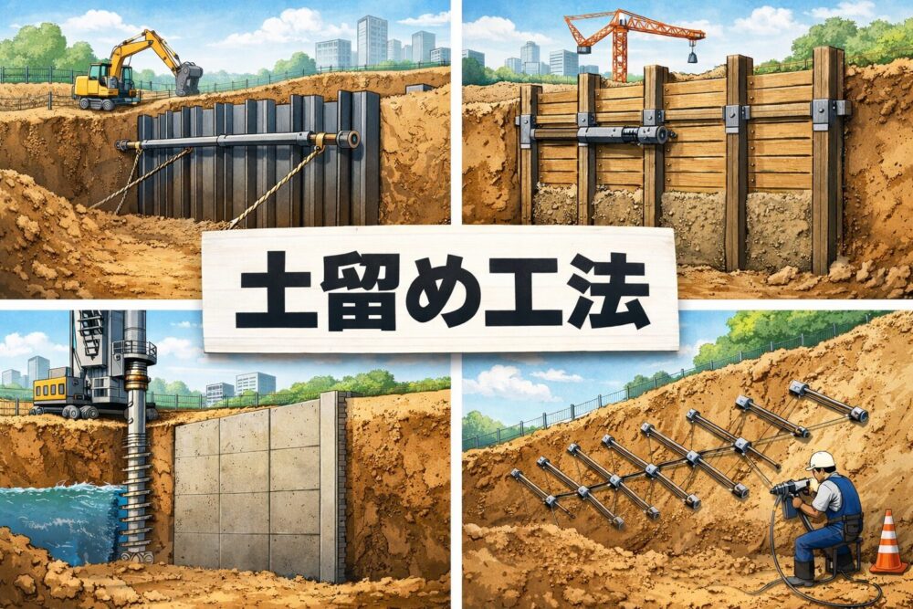 土留め工法（土留め壁）の種類