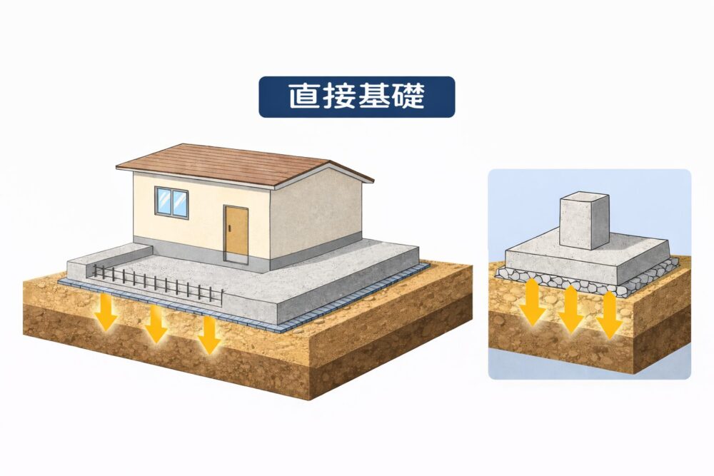 直接基礎とは？種類（ベタ基礎・布基礎）と杭基礎との違い・設計条件を解説