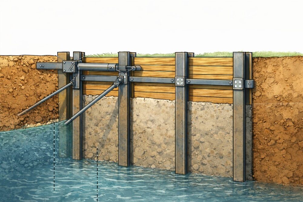 親杭横矢板工法（イメージ）