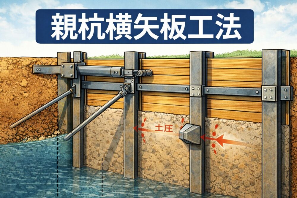 親杭横矢板工法（施工手順やメリットデメリット）